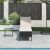 vidaXL Leżak z poduszką Czarny 55x200x44cm polirattan Шезлонги и пляжные стулья