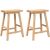 vidaXL Hokery barowe 2 szt. Naturalne drewno lite guma Кухонные стулья