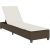 vidaXL Leżak z poduszkami Brązowy 55x200x25,5cm Polirattan Шезлонги и пляжные стулья