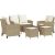vidaXL 6-cz. zestaw mebli ogrodowych z poduszkami, beżowy, polirattan Dārza mēbeļu komplekti