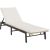 vidaXL Leżak z poduszką, beżowy, polirattan Шезлонги и пляжные стулья