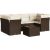 vidaXL 7-cz. zestaw wypoczynkowy do ogrodu, z poduszkami, brązowy Dārza mēbeļu komplekti