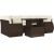 vidaXL vidaXL 7-cz. zestaw wypoczynkowy do ogrodu, z poduszkami, brązowy Dārza mēbeļu komplekti