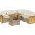 vidaXL 7-cz. zestaw mebli z poduszkami, beżowy, polirattan i akacja Dārza mēbeļu komplekti