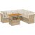vidaXL vidaXL 7-cz. zestaw wypoczynkowy do ogrodu, z poduszkami, beżowy Dārza mēbeļu komplekti