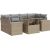 vidaXL vidaXL 7-cz. zestaw wypoczynkowy do ogrodu, z poduszkami, beżowy Dārza mēbeļu komplekti