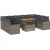 vidaXL 10-cz. zestaw wypoczynkowy do ogrodu, z poduszkami, szary Dārza mēbeļu komplekti