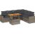 vidaXL 7-cz. zestaw wypoczynkowy do ogrodu, z poduszkami, szary Dārza mēbeļu komplekti