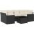 vidaXL 7-cz. zestaw wypoczynkowy do ogrodu, z poduszkami, czarny Dārza mēbeļu komplekti