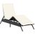 vidaXL vidaXL Leżak z poduszką, czarny, polirattan Шезлонги и пляжные стулья