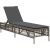 vidaXL vidaXL Leżak z poduszką, szary, polirattan Шезлонги и пляжные стулья