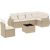 vidaXL 7-częściowy zestaw wypoczynkowy do ogrodu, z poduszkami, beżowy Dārza mēbeļu komplekti