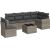 vidaXL 7-częściowy zestaw wypoczynkowy do ogrodu, z poduszkami, szary Dārza mēbeļu komplekti