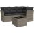 vidaXL 5-częściowy zestaw wypoczynkowy do ogrodu, poduszki, szary rattan PE Dārza mēbeļu komplekti