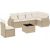 vidaXL 7-częściowy zestaw wypoczynkowy do ogrodu, z poduszkami, beżowy Dārza mēbeļu komplekti