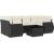 vidaXL 7-częściowy zestaw wypoczynkowy do ogrodu, z poduszkami, czarny Dārza mēbeļu komplekti