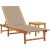 vidaXL Leżak ze stolikiem, taupe, lite drewno akacjowe i textilene Шезлонги и пляжные стулья