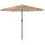vidaXL Parasol ogrodowy na stalowym słupku, brązowy, 388x388x248 cm Jaunumi -Dārzam