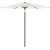 vidaXL Parasol ogrodowy na stalowym słupku, biały, 268x268x226 cm Jaunumi -Dārzam