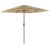 vidaXL Parasol ogrodowy na stalowym słupku, brązowy, 248x248x248 cm Jaunumi -Dārzam