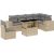 vidaXL 7-cz. zestaw wypoczynkowy do ogrodu, z poduszkami, beżowy Dārza mēbeļu komplekti