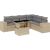 vidaXL 7-cz. zestaw wypoczynkowy do ogrodu, z poduszkami, beżowy Dārza mēbeļu komplekti