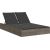 vidaXL Podwójna leżanka z poduszkami, szara, polirattan Шезлонги и пляжные стулья