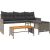 vidaXL Narożnik ogrodowy z poduszkami i stolikiem, rattan PE, szary Dārza mēbeļu komplekti