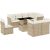 vidaXL 9-cz. zestaw mebli ogrodowych z poduszkami, beżowy, polirattan Dārza mēbeļu komplekti