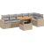 vidaXL 7-cz. zestaw wypoczynkowy do ogrodu, z poduszkami, beżowy Dārza mēbeļu komplekti