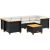 vidaXL 7-cz. zestaw wypoczynkowy do ogrodu, z poduszkami, czarny Dārza mēbeļu komplekti