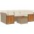 vidaXL 7-częściowy zestaw wypoczynkowy do ogrodu, z poduszkami, beżowy Dārza mēbeļu komplekti