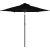 vidaXL vidaXL Parasol ogrodowy LED, stalowy słupek, czarny, 225x225x212 cm Новинки Для дома и сада 