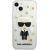 Karl Lagerfeld Ikonik Flower Case for iPhone 13 mini Transparent Neoriģinālie Maciņi