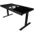 Lorgar Dual-motor sit/stand adjustable-height gaming desk with built-in PC case, wireless charger, RGB lighting, control panel, and USB ports, tempered glass tabletop, black. Gaming galdi