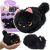 Leantoys Pluszowy Czarny Kotek z Kręcącym Ogonkiem Dźwięki Piszczenia Brelok 9 cm Мягкие игрушки