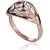 Zelta gredzens #1100367(Au-R+PRh-W), Sarkanais Zelts 585°, rodijs (pārklājums), Izmērs: 20, 2.08 gr. Sieviešu