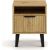 Top E Shop SCANDI 1S SLIM OAK ARTISAN BEDSIDE TABLE Naktsskapīši
