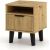 Top E Shop SCANDI 1S SLIM OAK ARTISAN BEDSIDE TABLE Naktsskapīši