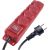 Emos Extension Cord 3 m / 4 sockets / switch / black–red / rubber-neoprene / 1.5mm² Strāvas pagarinātāji