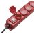 Emos Extension Cord 3 m / 4 sockets / switch / black–red / rubber-neoprene / 1.5mm² Strāvas pagarinātāji