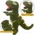 Leantoys Pluszowa Maskotka Przytulanka Dinozaur Tyranozaur Zielony 35cm Mīkstās rotaļlietas