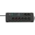 Brennenstuhl Premium-Line 8-way power strip Duo black, 3 meters, 60,000A surge protection Strāvas pagarinātāji