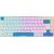Sharkoon SKILLER SGK50 S3 PBT (white/light blue, DE layout, Gateron G Pro 3.0 Yellow) Klaviatūras