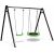 Lean Sport Garden Swing Stork's Nest Seat 2in1 Frame Black 260x173 cm Jaunumi, Bērnu preces