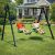 Lean Sport Garden Swing Stork's Nest Seat 2in1 Frame Black 260x173 cm Jaunumi, Bērnu preces