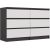 Top E Shop M6 MALWA CHEST OF DRAWERS 120 CM 6 DRAWERS ANTHRACITE/WHITE Новинки Для дома и сада 