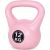 Kettlebell kettle 12kg vingrinājums hantele bumba fitnesa svars rozā ModernHome Svaru ripas un stieņi