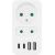 Current socket x2 + 4xUSB Maclean, splitter with 2 sockets, 2xUSB A, 2xUSB C PD 20W, 1x16A + 1x6A, MCE249 F/W Зарядные устройства