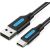 CABLE USB-C TO USB2.0/1M BLACK COKBF VENTION Data USB kabeļi